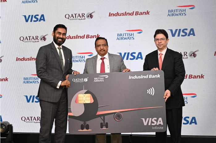 IndusInd Bank announces partnership with Qatar Airways and British Airways for Credit Card